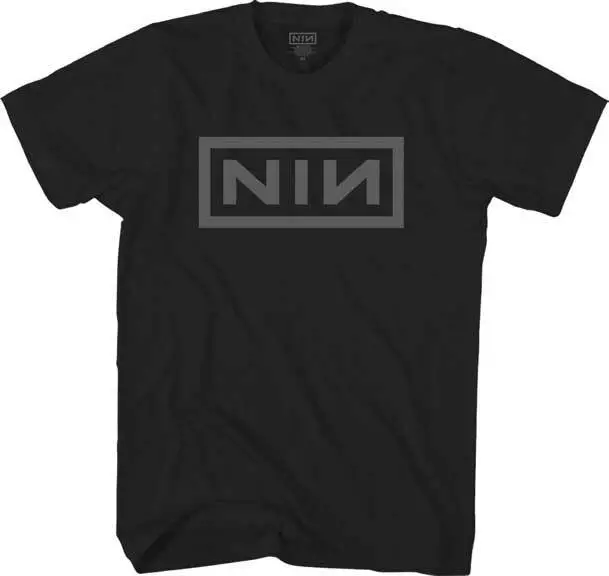 NINE INCH NAILS - Grey Logo on Black (NIN):T-shirt - NEW - MEDIUM ONLY