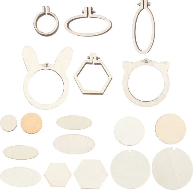 6 Pcs Handgefertigte Stickrahmen Stilvolle Stickringe Horizontaler Schnitt
