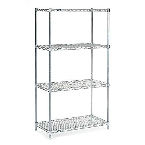 18" x 24" x 63", 4 Tier, NSF Listed Adjustable Wire Shelving, Unit Commercial...