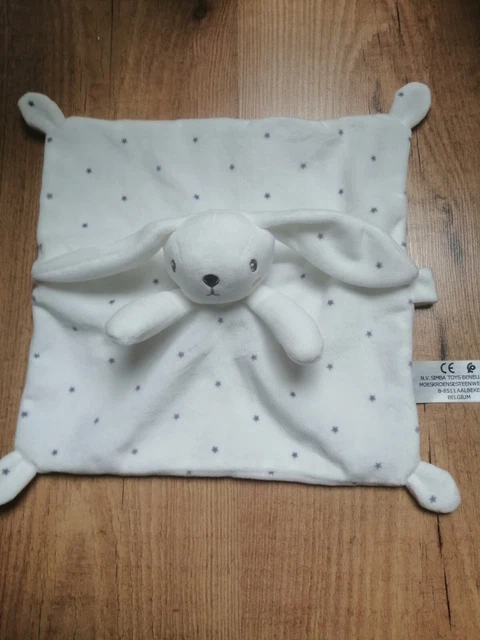 doudou plat lapin blanc étoile gris SIMBA TOYS ( 2 dispo) - état NEUF -