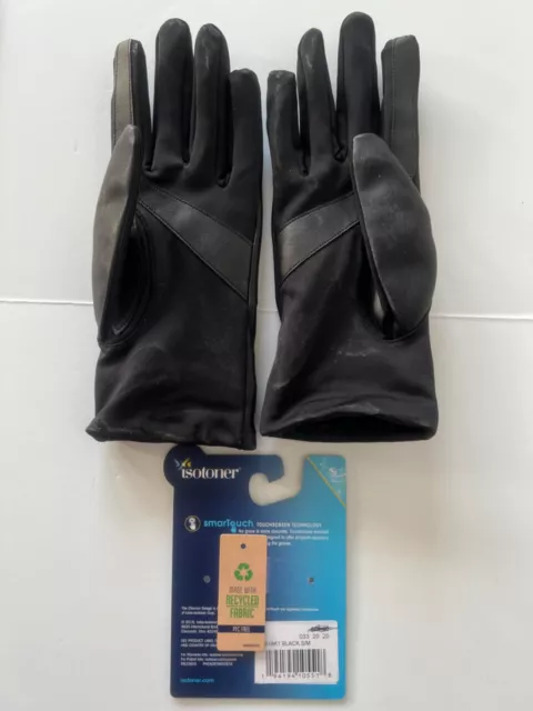 NEW WOMEN'S ISOTONER Smart Touch Faux Leather Gloves $11.99 - PicClick