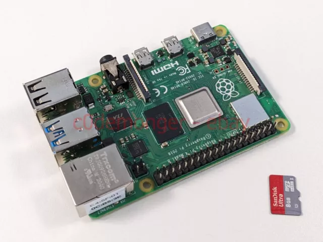 RASPBERRY PI 4 Model B 2GB RAM with 8GB Sandisk Micro SD Card £45.00 ...