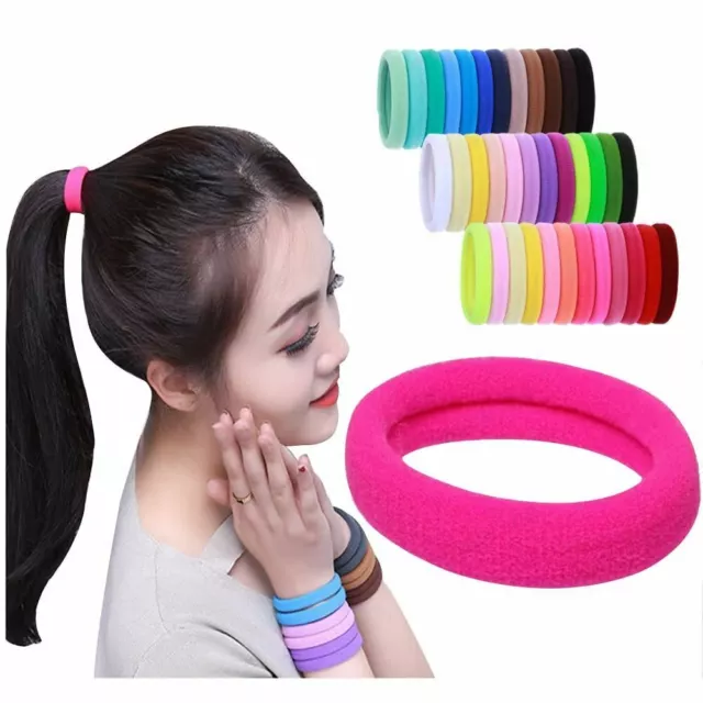 30pcs / Lot Femme Caoutchouc Bande Cheveux Cordes Gomme Queue Fentes Accessoires