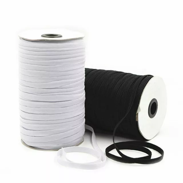 Pantaloni elastici in vita piatta elasticizzati cucito artigianato fai da te bianchi e neri 2