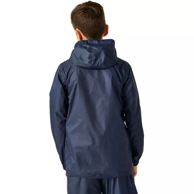 Regatta Kids Juniors Pack it III Waterproof Hooded Outdoor Walking Jacket Coat 2