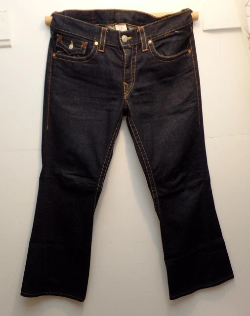 True Religion Mens World Tour Joey Flare Denim Blue Jeans True Religion Mens World Tour Joey Flare Denim Blue Jeans