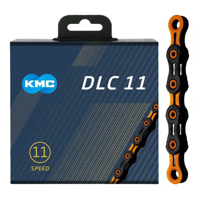 KMC X11-SL SUPER LIGHT MTB Road Bike DLC 11 Speed Chain 118 Links Black/Orange