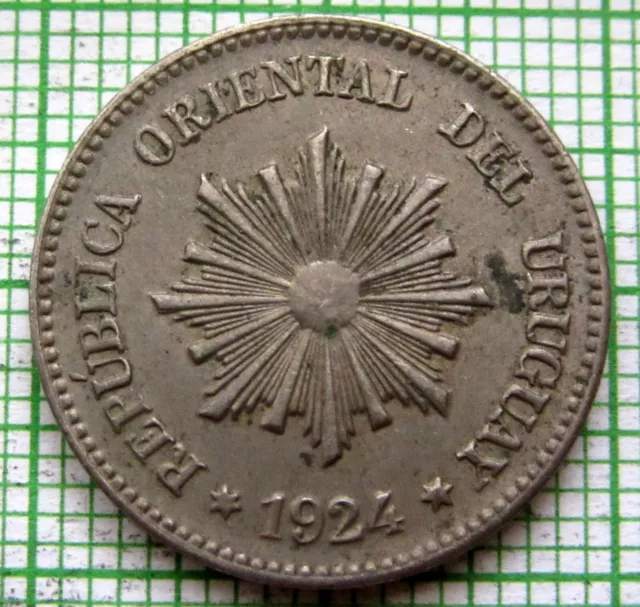 URUGUAY 1924 2 CENTESIMOS - 1 coin - URUGUAY 1924 2 CENTESIMOS POISSY MINT