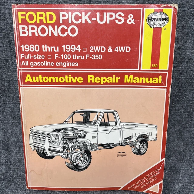 Ford F150 F250 F350 4WD Pick-up Truck 1980-1994 Service Repair Manual Wiring