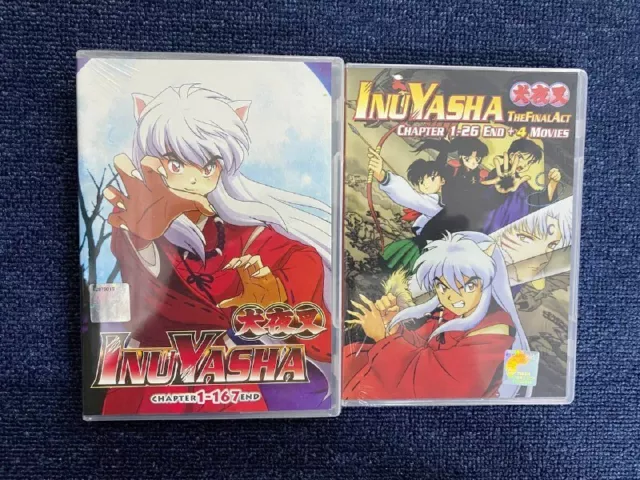 Anime DVD Inuyasha Vol. 1-167 End + Final Act + 4 Movies English Dubbed
