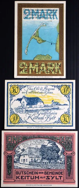 KEITUM on the Island SYLT exp. 1921 Complete Series German Notgeld