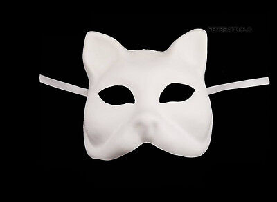 Mask from Venice White With Paint Gatto Cat Authentic Carnival Venetian 103
