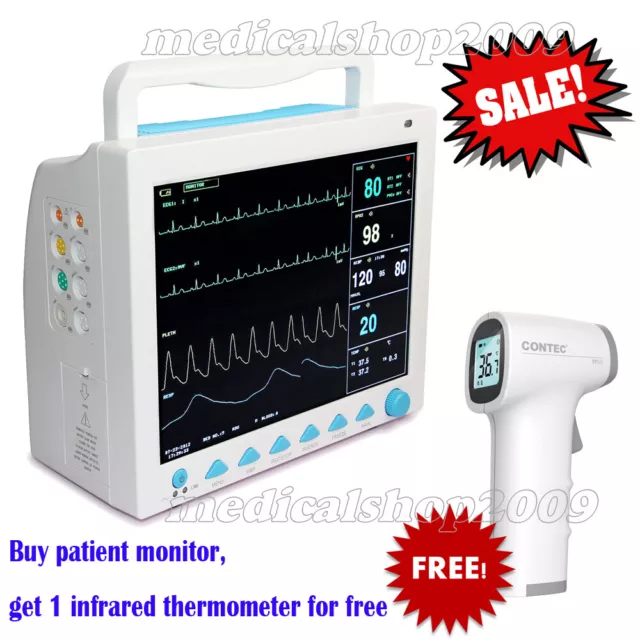 2021 NEW ICU signes vitaux Moniteur patient ECG, PNI, SpO2,PR,Temp,CONTEC