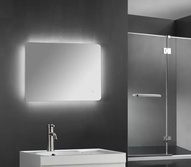 Keenware KBM-009 LED hintergrundbeleuchteter Badezimmerspiegel mit Demister; 800x600mm
