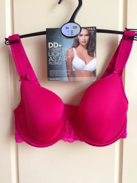 LIGHT AS AIR T-Shirt Plunge Bra Size 30Dd M&S Joanna Natural Underwired  Lace £9.99 - PicClick UK