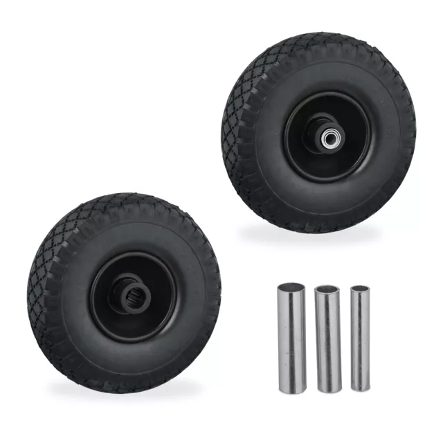 Sack cart wheel 3.00-4 bag cart tires replacement wheel rubber tires set of 2 solid rubber