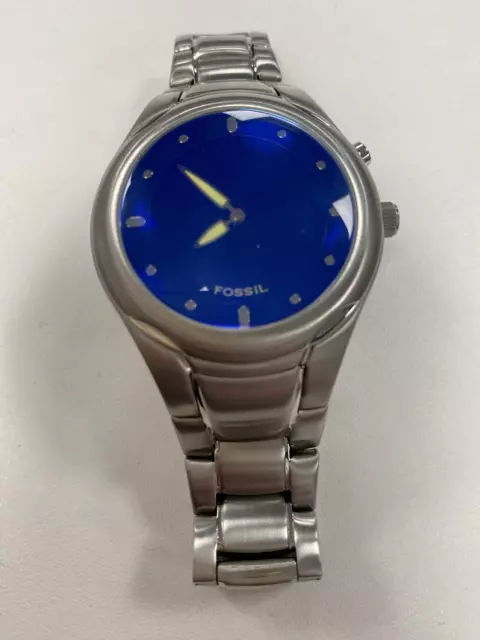FOSSIL BIG TIC JR-8096 Blue Quartz Animated Watch Men Digital Second ...
