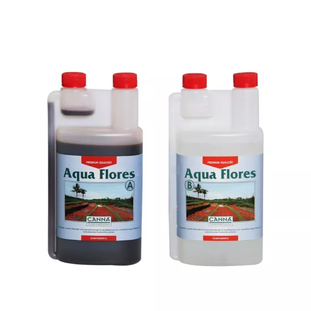 Canna Aqua Vega A+B + Flores A+B - 4 x 1L Set | Hydroponics Base Nutrient 3