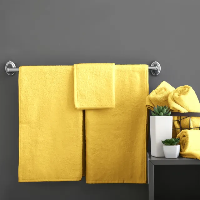 Set Asciugamano, Telo doccia, Salvietta e Tappeto bagno in spugna 100% cotone