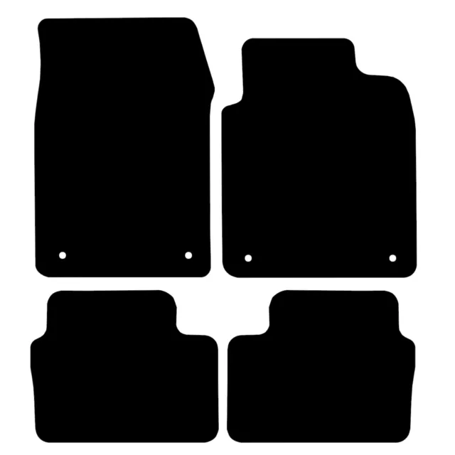 Fits Vauxhall Vectra 2003 To 2008 Tailored Black Car Floor Mats Set (4 Clips)