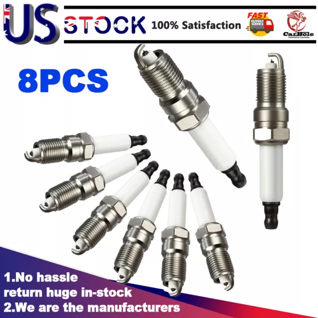 41-962 8PCS Platinum Spark Plugs Fit For GMC Sierra Chevy Silverado 19299585 US