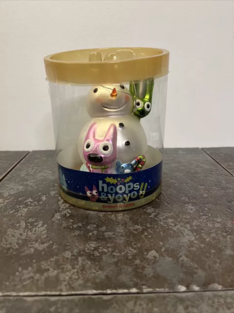 Hallmark Christmas Glass Ornament HOOPS AND YOYO Snowman Keepsake Snow Buddies