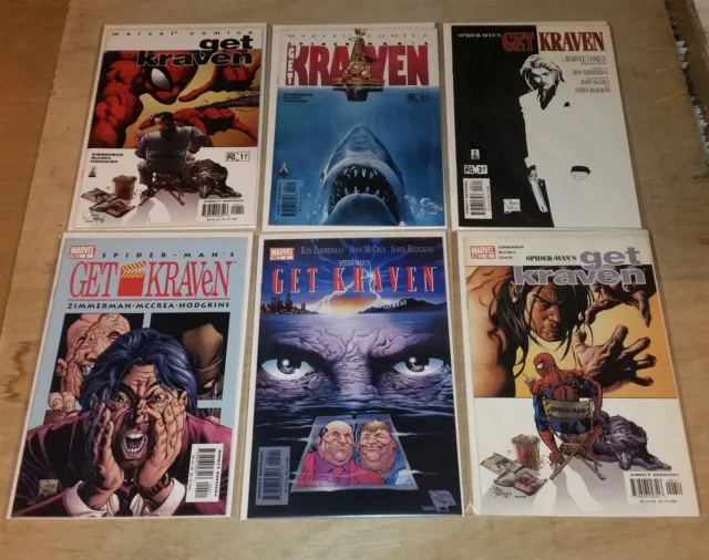 Get Kraven Spiderman #1-6 Get Shorty Jaws Godfather Marvel Comics 2002 Set (6)