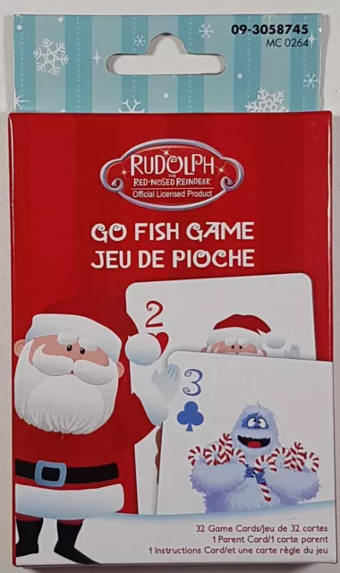 Rudolph The Red-Nosed Reindeer Go Fish Memory Card Game Christmas Santa
