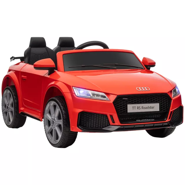 HOMCOM 12V Battery Licensed Audi TT RS Ride-On Car w/ Remote, Headlight - Red