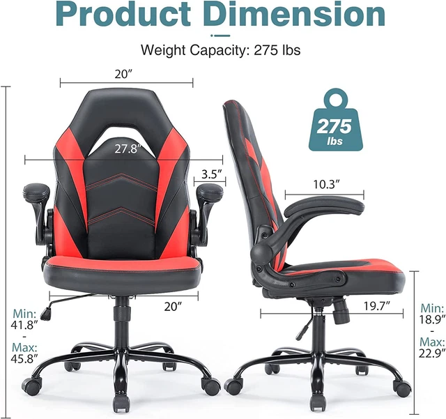 Office Leather Ergonomic Racing Desk Chair Swivel Computer Chair Gaming Chair
