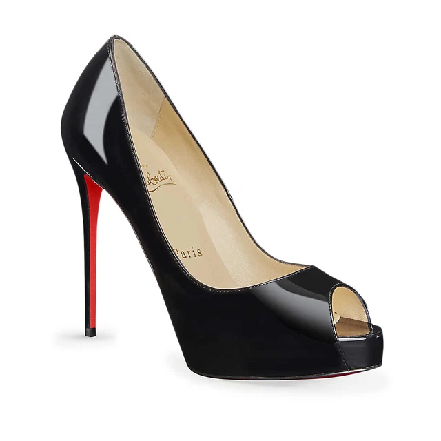 D COLLET CHRISTIAN LOUBOUTIN donna Peep 150 mm tacchi neri