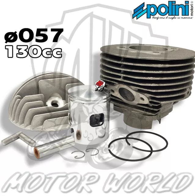 140.0050 KIT CILINDRO GRUPPO TERMICO POLINI ø 57 VESPA 125 ET3 PRIMAVERA 130CC