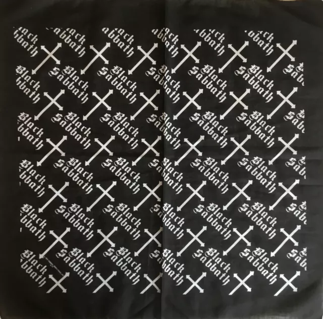 Bandana in bianco e nero Sabbath dal 1983 53 x 53 cm *INSERZIONE BENEFICENZA* ✝️