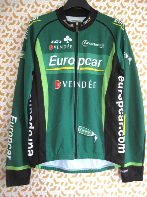 Maillot Cycliste Vintage Europcar Vendée Team 2012 - LG - Vert - XXL - Demi-fermeture