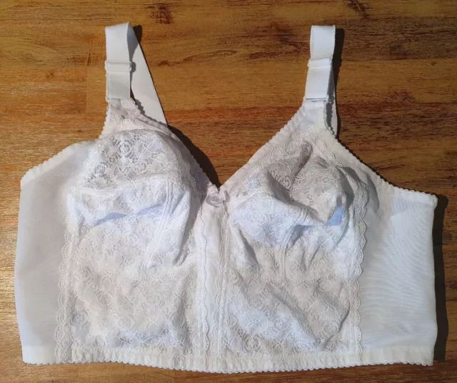 FORMATO REGGISENO LUNGO 402054 con bastoncini sagomati, taglia 95 tazza B, bianco, buono *MADE IN GERMANY