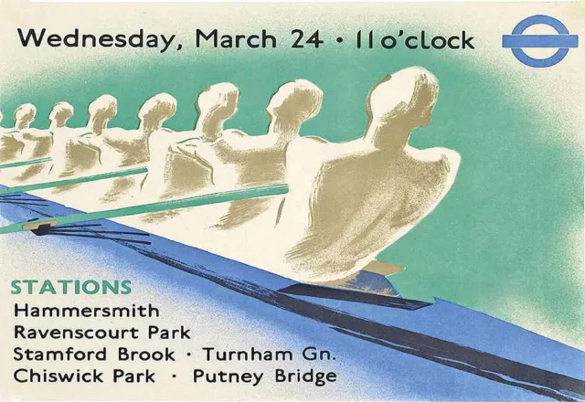 Art Oxford Cambridge Boat Race Travel Rail Railway Poster Print