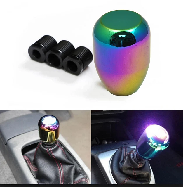 JDM Aluminum Neo Chrome Short Drift Shape Bar Shifter Shift Knob Manual Car E341