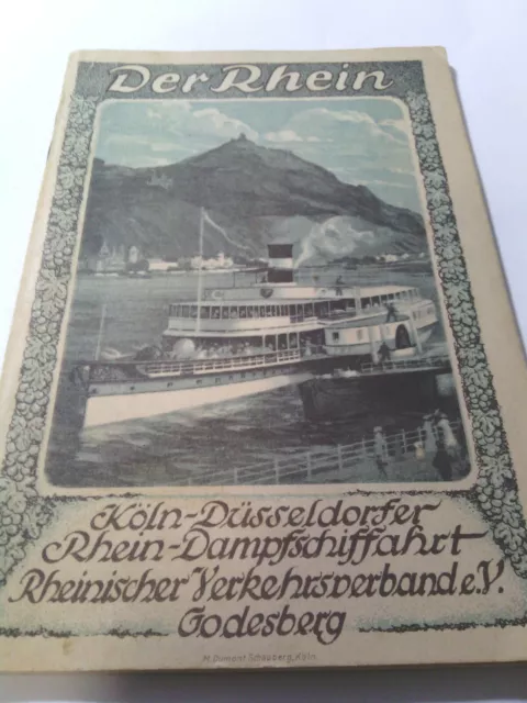 Der Rhein - Köln-Düsseldorfer Dampfschiffahrt Kleiner Führer 1924 mit Fahrplänen