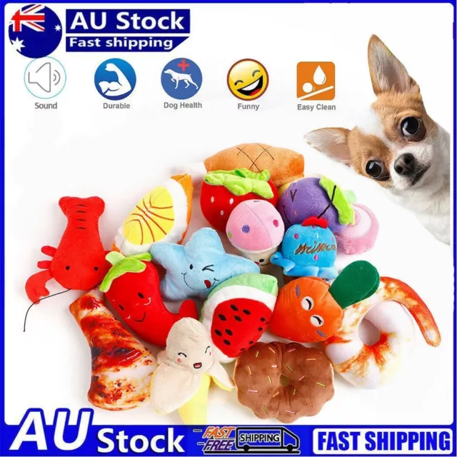 16pcs Squeaky Dog Toys Pet Puppy Plush Sound Chew Toy Set for Small Dogs Cat AU