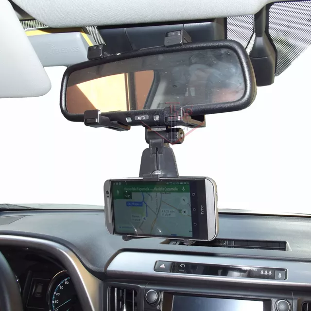 Supporto Da Auto Specchietto Retrovisore Per Cellulari Navigatore Smartphone