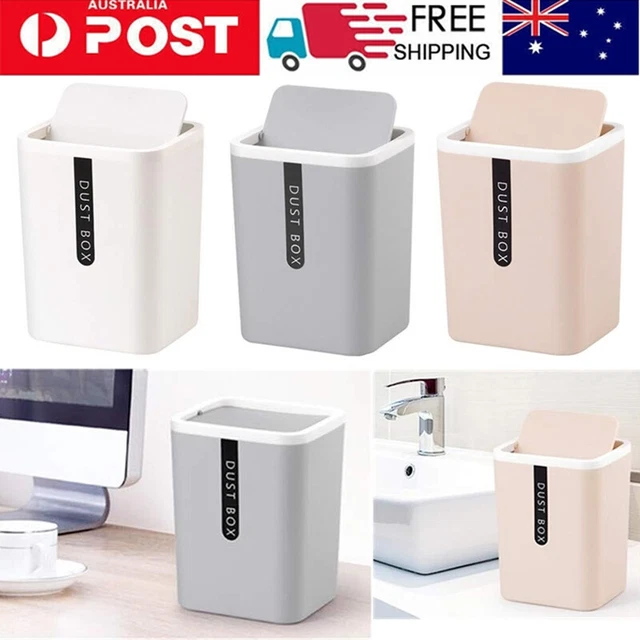 Mini Waste Bin Desktop Trash Garbage Can Lid Home Kitchen Office Table Dustbin