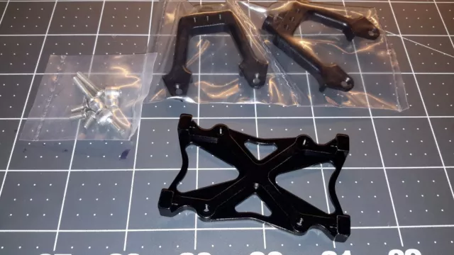 Rear Mount frame & shocks aluminum set with screws for scx10  honcho rubicon