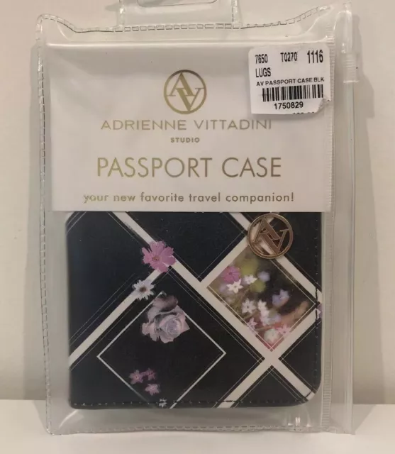 Adrienne Vittadini Passport Case Credit Card Floral NEW Fast ship!