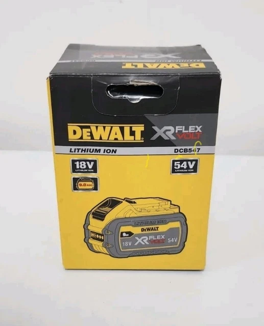DEWALT DCB547 18V 54V Li-Ion XR Flexvolt Convertible Battery 9.0Ah Seal ...