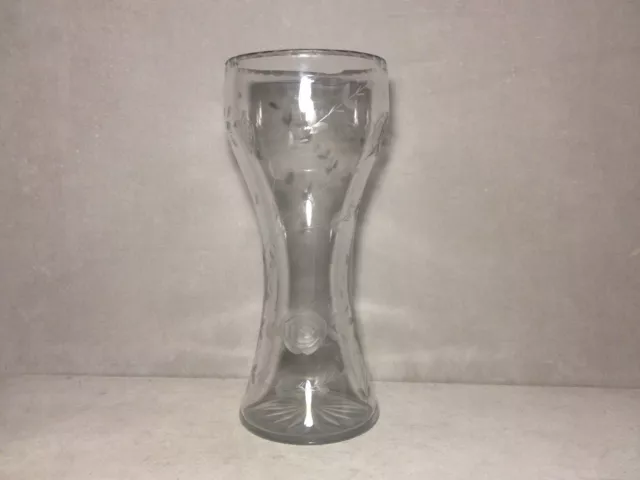 Antique ABP American Brilliant Cut Glass Corset Floral Vase