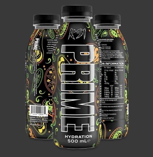 PRIME HYDRATION ENERGY Drink 500ml Logan Paul & KSI KSI FLAVOUR