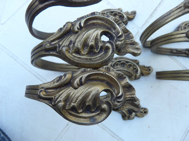 2 embrasses pour double rideaux en bronze anciens (début XXe