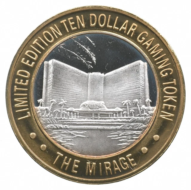 The Mirage $10 Gaming Casino Token .999 SILVER Strike *786