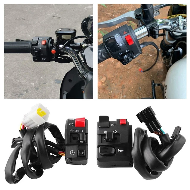 Interruttore manubrio moto premium 7/8"" per corno e luce durevole