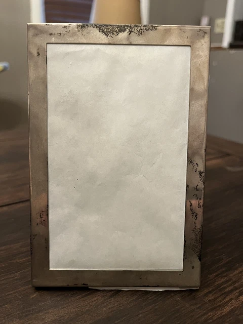 Vintage Tiffany & Co Picture Frame Sterling Silver Leather Back Spain Vintage Tiffany & Co Picture Frame Sterling Silver Leather Back Spain